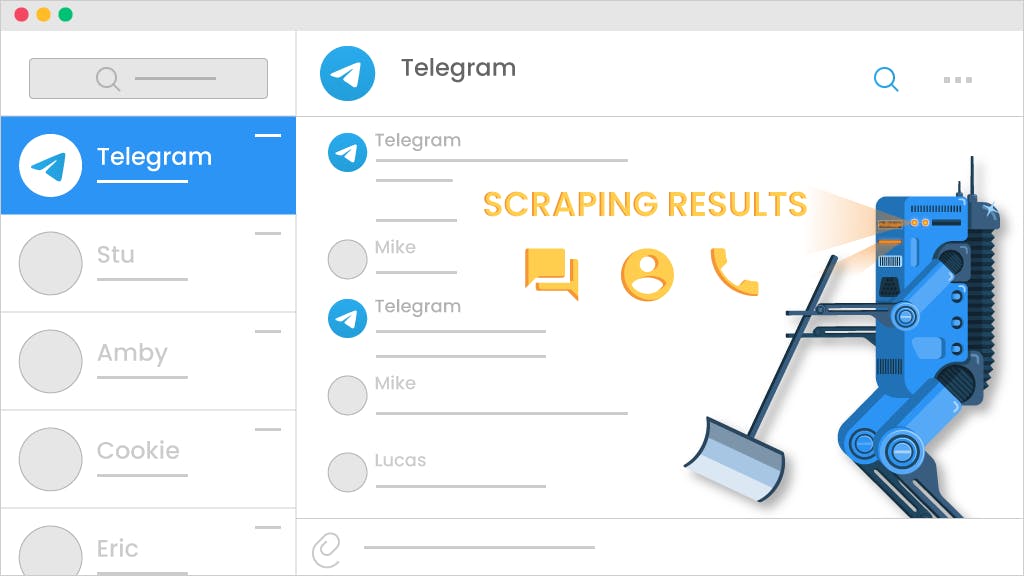 Robot scraping Telegram